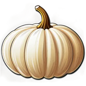 White Pumpkin Illustration Png 06212024 PNG Image