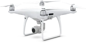 White Quadcopter Dronewith Camera PNG Image