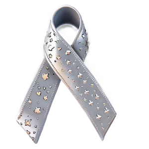 White Ribbon With Stars Png Wev PNG Image