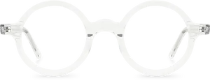 White Round Glasses Transparent Background PNG Image