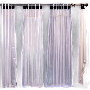 White Sheer Voile Curtains Png Gav85 PNG Image