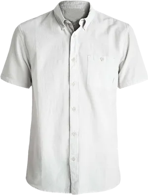 White Short Sleeve Shirt PNG Image