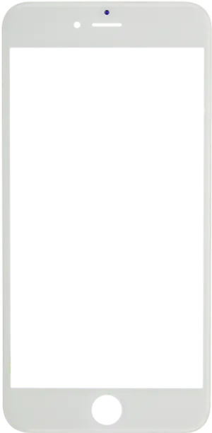 White Smartphone Blank Screen PNG Image