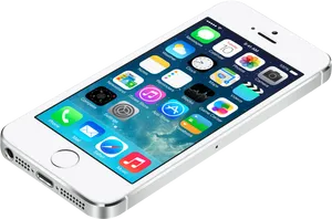 White Smartphone Displaying Apps PNG Image