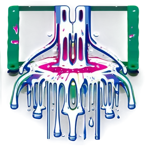 White Spray Paint Drip Png Uvm53 PNG Image