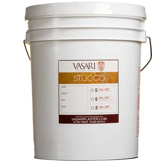 White Stucco Plastic Bucket PNG Image