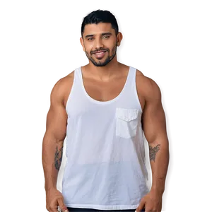 White Tank Top With Pocket Detail Png 29 PNG Image