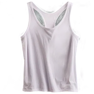 White Tank Top With Side Slits Png 06282024 PNG Image