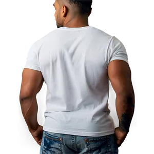 White Tee Back View Png Pks28 PNG Image