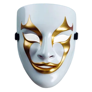 White Theater Mask Png Suj PNG Image