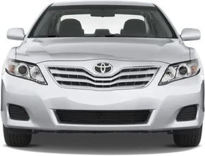 White Toyota Sedan Front View PNG Image