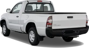 White Toyota Tacoma Pickup Truck PNG Image