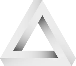 White Triangle Graphic PNG Image