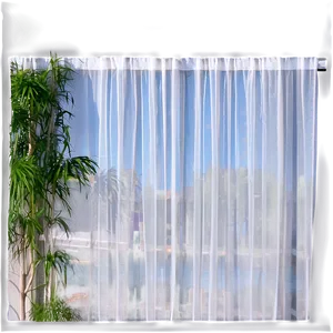 White Tulle Curtains Png Ctu PNG Image