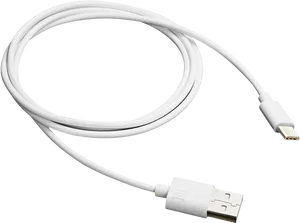 White U S B C Cable PNG Image