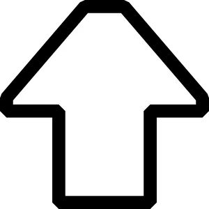 White Upward Arrow Symbol PNG Image