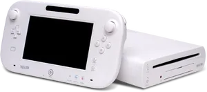 White Wii U Consoleand Gamepad PNG Image