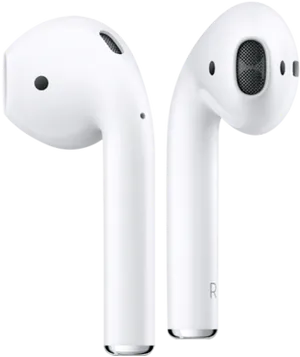 White Wireless Earbuds Airpods PNG Image