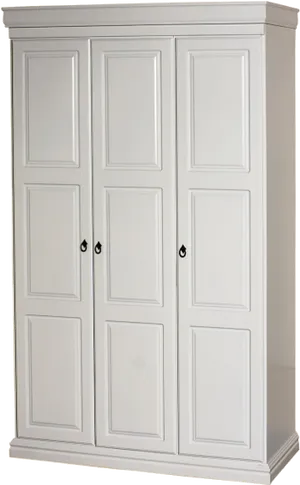 White Wooden Cupboard Closet PNG Image