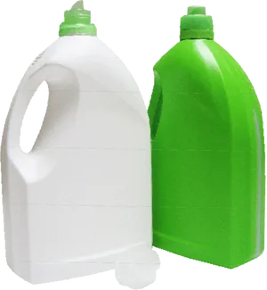 Whiteand Green Plastic Jugs PNG Image