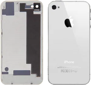 Whitei Phone Back Coverand Internal Frame PNG Image