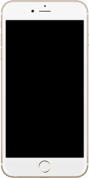 Whitei Phone Front View PNG Image