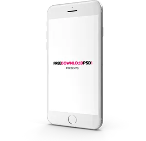 Whitei Phone Mockup Presentation PNG Image