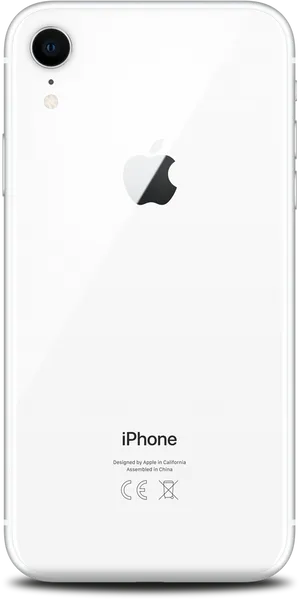 Whitei Phone Rear View PNG Image