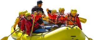 Whitewater Rafting Adventure PNG Image