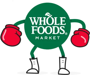 Whole Foods Logo With Boxing Gloves And Shoes PNG Image