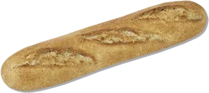 Whole Wheat Baguetteon Plain Background PNG Image