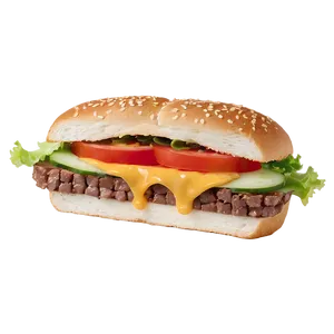 Whopper Cut In Half Png Gqm PNG Image