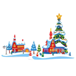 Whoville Christmas Village Png Gee13 PNG Image