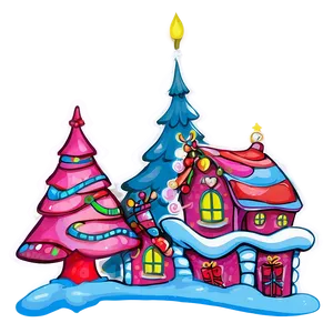 Whoville Festive Background Png 77 PNG Image