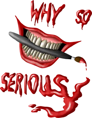 Why So Serious Painted Smile PNG Image