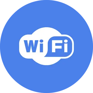 Wi Fi Symbol Blue Background PNG Image