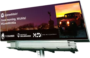 Wichita Sunrise Billboard Advertisement PNG Image