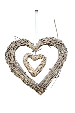 Wicker Heart Decoration PNG