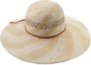 Wide Brimmed Straw Hat PNG Image