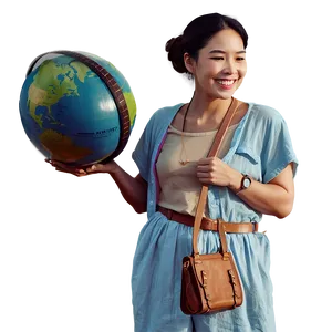 Wifey With Globe Traveler Png Lwa PNG Image