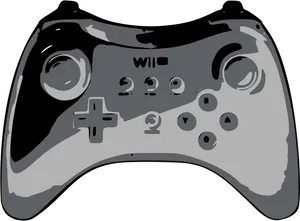 Wii U Pro Controller Silhouette PNG Image