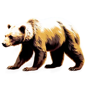 Wild California Bear Graphic Png Niq68 PNG Image