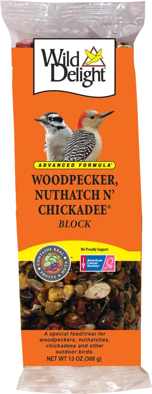 Wild Delight Woodpecker Block Packaging PNG Image