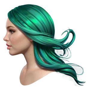 Wild Green Hair Waves Png 06282024 PNG Image