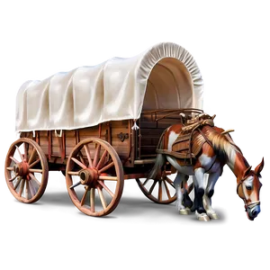 Wild West Covered Wagon Png Jgd PNG Image