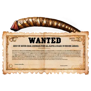 Wild West Wanted Notice Png 06112024 PNG Image