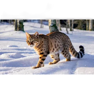 Wildcat In Snow Png Dyb91 PNG Image