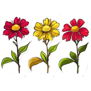 Wildflower Sketch Pattern Png Can79 PNG Image