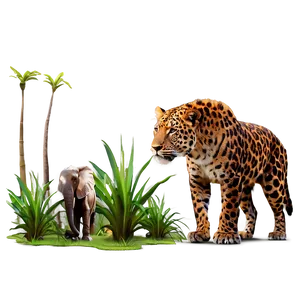 Wildlife Safari Scene Png Apy93 PNG Image