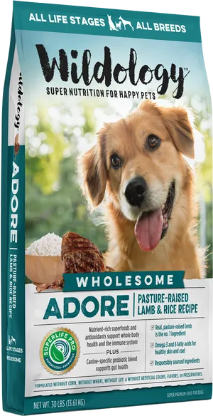 Wildology Dog Food Adore Lamb Rice Recipe PNG Image